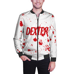 Бомбер мужской Dexter logo Декстер брызги крови, цвет: 3D-черный — фото 2