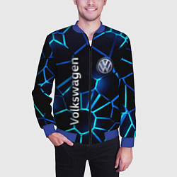 Бомбер мужской Фольксваген 3D плиты, цвет: 3D-синий — фото 2