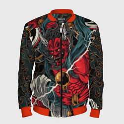 Бомбер мужской БОГ ГРОМА РАЙДЗИН, цвет: 3D-красный