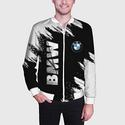 Бомбер мужской BMW GRUNGE БМВ ГРАНЖ, цвет: 3D-белый — фото 2