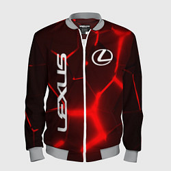 Мужской бомбер ЛЕКСУС КРАСНЫЕ 3Д ПЛИТЫ