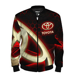 Бомбер мужской Тойота Toyota, цвет: 3D-черный