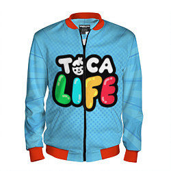 Бомбер мужской Toca Life: Logo, цвет: 3D-красный
