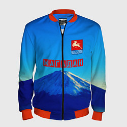 Бомбер мужской Магадан герб, цвет: 3D-красный
