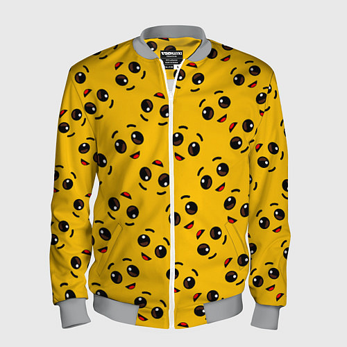 Мужской бомбер FORTNITE BANANA FACE PATTERN ФОРТНАЙТ ЛИЦО БАНАНА / 3D-Меланж – фото 1