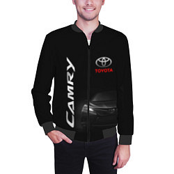 Бомбер мужской Черная Тойота Камри, цвет: 3D-черный — фото 2