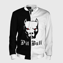 Бомбер мужской Pit Bull боец, цвет: 3D-белый