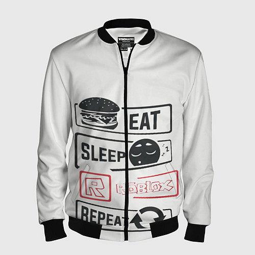 Мужской бомбер Roblox repeat / 3D-Черный – фото 1