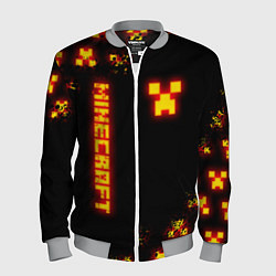 Бомбер мужской MINECRAFT ОГНЕННЫЙ КРИПЕР, цвет: 3D-меланж