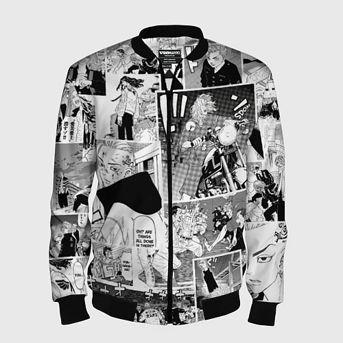 Мужской бомбер Токийские мстители манга / 3D-Черный – фото 1