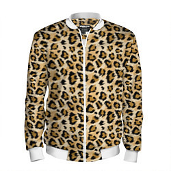 Бомбер мужской Пятна Дикого Леопарда, цвет: 3D-белый