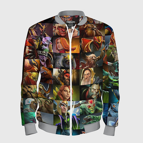 Мужской бомбер HEROES DOTA 2 ПЕРСОНАЖИ ДОТА 2 / 3D-Меланж – фото 1