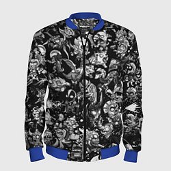 Мужской бомбер DOTA 2 ВСЕ ПЕРСОНАЖИ ЧЁРНО БЕЛЫЙ