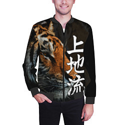 Бомбер мужской Год тигра 2022 Взгляд, цвет: 3D-черный — фото 2