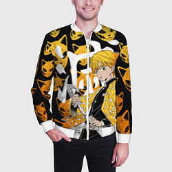 Бомбер мужской ЗЕНИЦУ ZENITSU СТИЛЬ ГРОМА, цвет: 3D-белый — фото 2