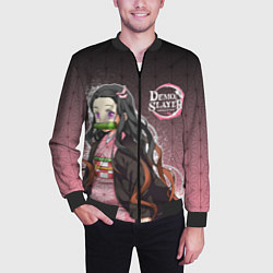 Бомбер мужской НЕЗУКО NEZUKO SLAYER, цвет: 3D-черный — фото 2