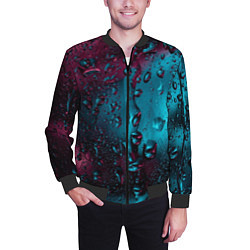 Бомбер мужской Ностальгия фиолетового дождя, цвет: 3D-черный — фото 2
