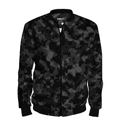 Бомбер мужской ТЁМНЫЙ КАМУФЛЯЖ, цвет: 3D-черный