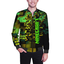 Бомбер мужской Minecraft, pattern 2022, цвет: 3D-черный — фото 2
