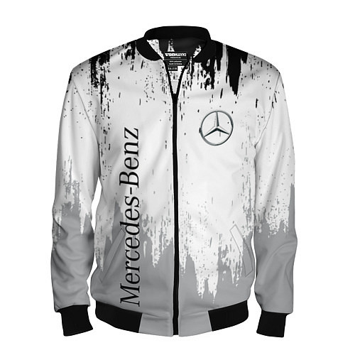 Мужской бомбер Mercedes-Benz - Текстура / 3D-Черный – фото 1
