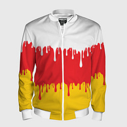 Бомбер мужской Северная Осетия Алания потёки, цвет: 3D-белый