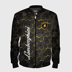 Бомбер мужской Lamborghini - Золотые соты, цвет: 3D-черный