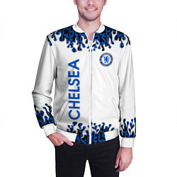 Бомбер мужской Chelsea челси спорт, цвет: 3D-белый — фото 2