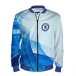 Бомбер мужской Chelsea FC челси фк, цвет: 3D-синий