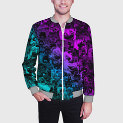 Бомбер мужской AHEGAO NEON GIRL НЕОНОВЫЙ АХЕГАО, цвет: 3D-меланж — фото 2