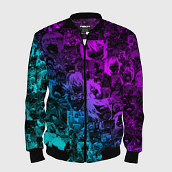 Бомбер мужской AHEGAO NEON GIRL НЕОНОВЫЙ АХЕГАО, цвет: 3D-черный