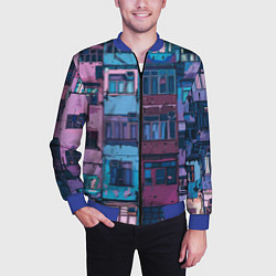 Бомбер мужской Night aesthetics Japan, цвет: 3D-синий — фото 2