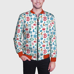 Бомбер мужской Виртуальная Валюта Currency, цвет: 3D-красный — фото 2