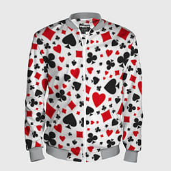 Бомбер мужской Картёжные Масти, цвет: 3D-меланж