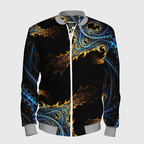 Мужской бомбер Огненные фракталы 3d / 3D-Меланж – фото 1