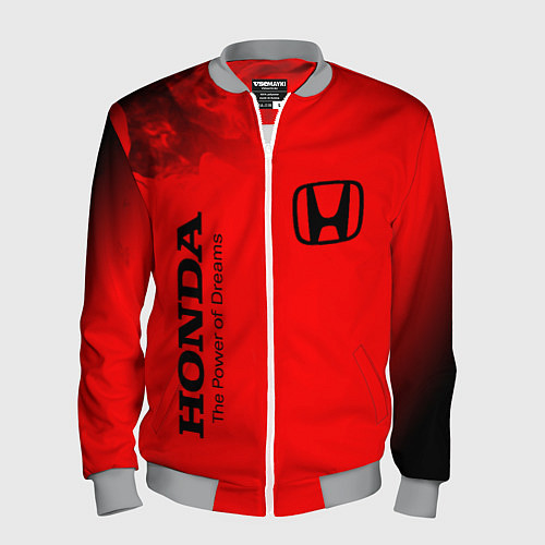 Мужской бомбер HONDA DREAMS - Огонь / 3D-Меланж – фото 1