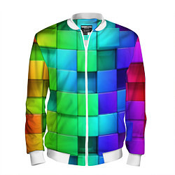 Бомбер мужской Color geometrics pattern Vanguard, цвет: 3D-белый