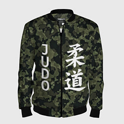 Бомбер мужской JUDO МИЛИТАРИ, цвет: 3D-черный