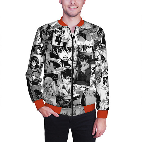 Мужской бомбер Убийца Акамэ pattern / 3D-Красный – фото 3
