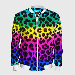 Бомбер мужской Leopard Pattern Neon, цвет: 3D-белый