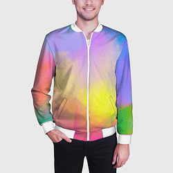 Бомбер мужской Красочный неон, цвет: 3D-белый — фото 2