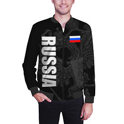 Бомбер мужской RUSSIA - BLACK EDITION, цвет: 3D-черный — фото 2