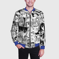 Бомбер мужской Когда плачут цикады pattern, цвет: 3D-синий — фото 2