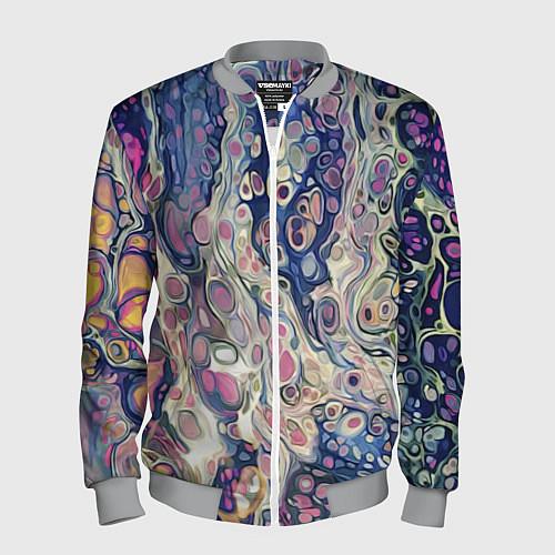 Мужской бомбер Не смешавшиеся краски abstract pattern / 3D-Меланж – фото 1