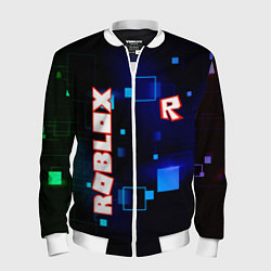 Мужской бомбер ROBLOX неоновые кубики