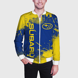 Бомбер мужской SUBARU - СУБАРУ БРЫЗКИ КЛАССИЧЕСКИЕ, цвет: 3D-белый — фото 2