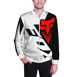 Бомбер мужской MOTO FOX - Мотокросс, цвет: 3D-белый — фото 2