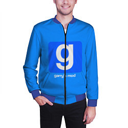 Бомбер мужской Garrys Mod логотип, цвет: 3D-синий — фото 2