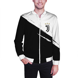 Бомбер мужской Juventus маленькое лого, цвет: 3D-белый — фото 2