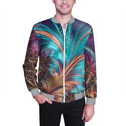 Бомбер мужской Floral composition Цветочная композиция, цвет: 3D-меланж — фото 2