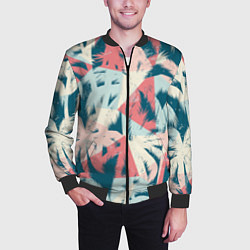 Бомбер мужской Пальмы Паттерн, цвет: 3D-черный — фото 2